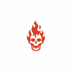 Flame skull logo