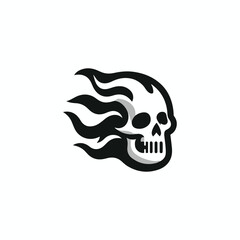 Flame skull logo
