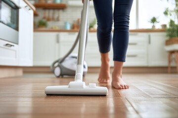 Cleaning kitchen floor