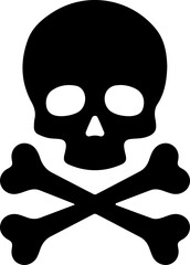 Skull and crossbones shadow design for templates.