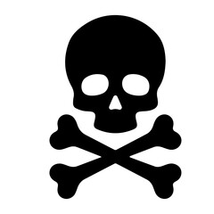 Skull and crossbones shadow design for templates.
