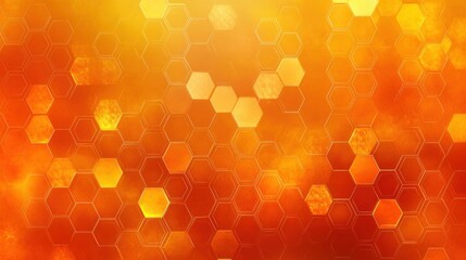 abstract digital background with hexagonal patterns and warm orange glowing texture creating a vibrant and dynamic atmosphere