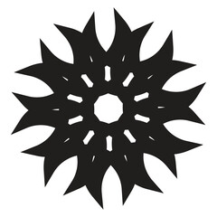 Hand drawn black flower floral mandala  illustration vector design.