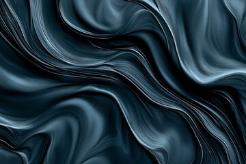 Abstract swirling dark blue and gray liquid design