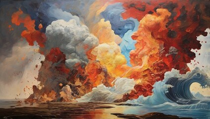 When Elements Collide in a Display of Art.