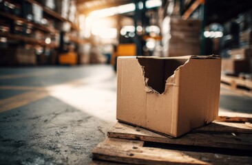 Damaged Cardboard Box Warehouse