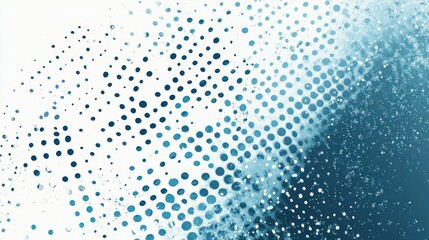 Abstract blue halftone pattern, fading from white to dark