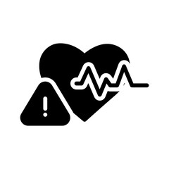 Vector solid black icon for High blood pressure