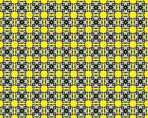seamless pattern with pink flowers and pink square diamond on yellow background repeat style, replete image design for fabric printing, dot round purple flower, patter print, grid