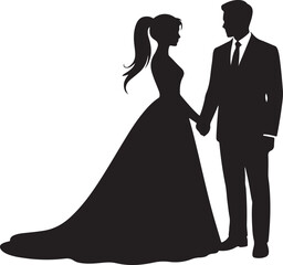 Bride and Groom Silhouette SVG &ndash; Elegant Wedding Couple for Cricut & Decor

Just Married Clipart &ndash; Romantic Bride & Groom PNG for Invitations & Crafts

Wedding Couple SVG Bundle &ndash; Mr and Mrs Design fo