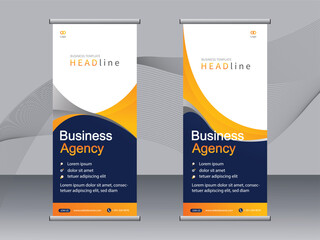 Business banner roll up set, standee banner template. modern banner.