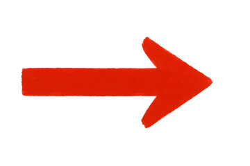 Red arrow pointing right on a transparent surface indicates direction