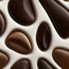 Abstract texture of smooth chocolate and cream patterns