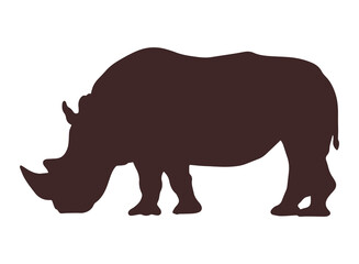 rhino on white
