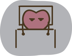 夜眠れないメンタルのイラスト