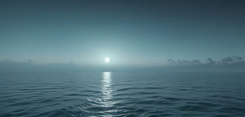 Obraz premium Subtle light blue to deeper teal gradient, soft, ethereal, calming ocean feel , ambient, gentle, mood