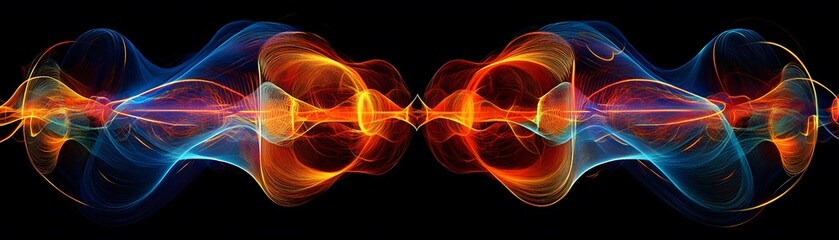 Obraz premium Vibrant abstract design with flowing forms.