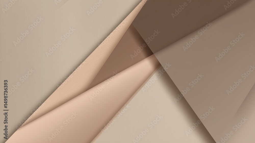 Poster elegant triangle shapes with cutouts and abstract overlapping design