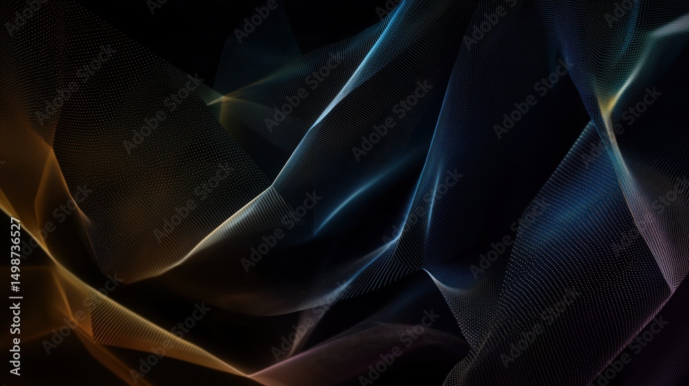 Poster multicolor gradient flowing mesh background with smooth texture and depth