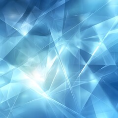 Obraz premium Abstract geometric design with light blue shards.