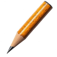 Close up of Sharpened Wooden Pencil on Transparent Background