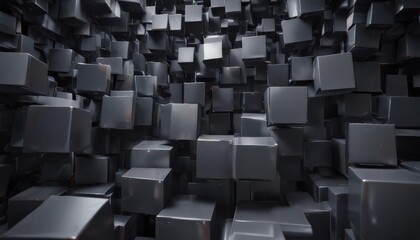 Fototapeta premium Interlocking square formations, dynamic abstract art, surface, bold, dynamic