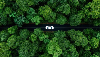 Road Through Lush Forest