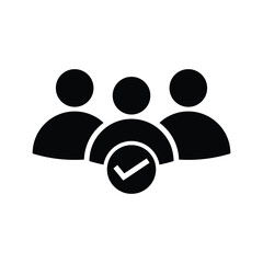 join the community icon vector design with checkmark