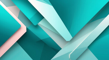 Abstract teal and white geometric background