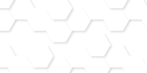 Modern hexagon polygonal technology vector. seamless bright white abstract honeycomb science digital texture background. Abstract square digital grid pattern background with hexagons.