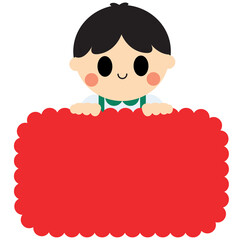 Kids with Hearts and Love and Blank boarder for teacher day