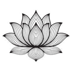 Water Lily Lotus Mandala Pattern Background.Geometric circular mandala using-lily-flowers-vector.