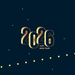 Elegant 2026 New Year Design Golden Number Celebration