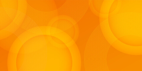 Abstract background circle geometric colorful orange gradient pattern concept on trendy color background. Poster and banner design. Eps10 vector
