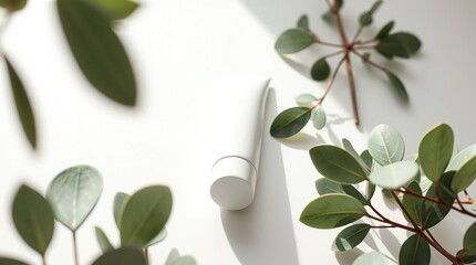Organic Skincare Product Mockup Natural Beauty and Botanical Extracts
