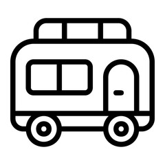 City Tour Bus Line Icon