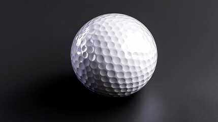 High-resolution golf ball mockup on a luxury black background.