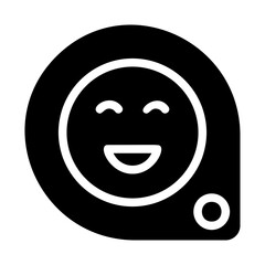 Fototapeta premium Laughing Message Solid Icon