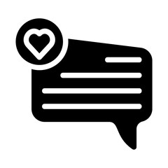 Message Liked Solid Icon