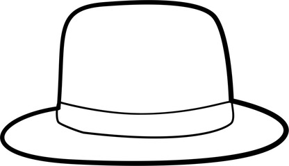 Hat Illustration coloring page