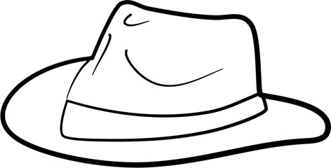 Hat Illustration coloring page