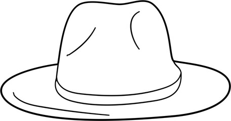 Hat Illustration coloring page