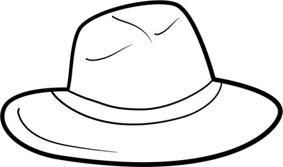 Hat Illustration coloring page