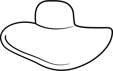 Hat Illustration coloring page