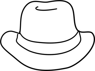 Hat Illustration coloring page