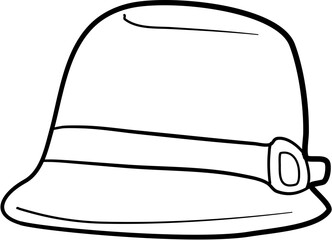Hat Illustration coloring page