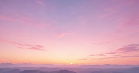 Dreamy, hazy pastel sky, pink, blue, yellow hues merging seamlessly, calm, smooth, ethereal