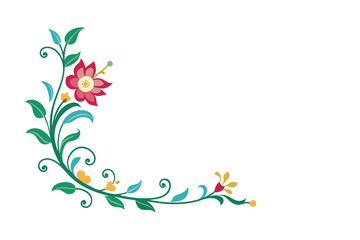 Obraz premium corner ornamental frame isolate white background