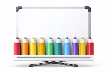 Whiteboard in 3D with magnetic markers, designed for easy note-taking and management