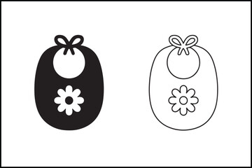 Baby Bib Dual Style Vector Illustration